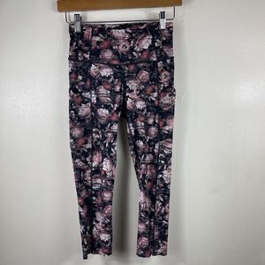 Lululemon‎ Leggings Fast Free Crop II Nulux 19” Peony Multi